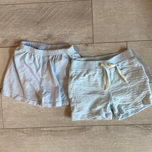 Bundle of two light blue play shorts 18 months